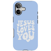 Jesus Love U 1 Tough Cases For Apple iPhone (17, 16, 15, 14, 13, 12, 11, X, SE, 8, 7/ Air, Plus, Pro, Max, Mini, XR, XS), Print in USA