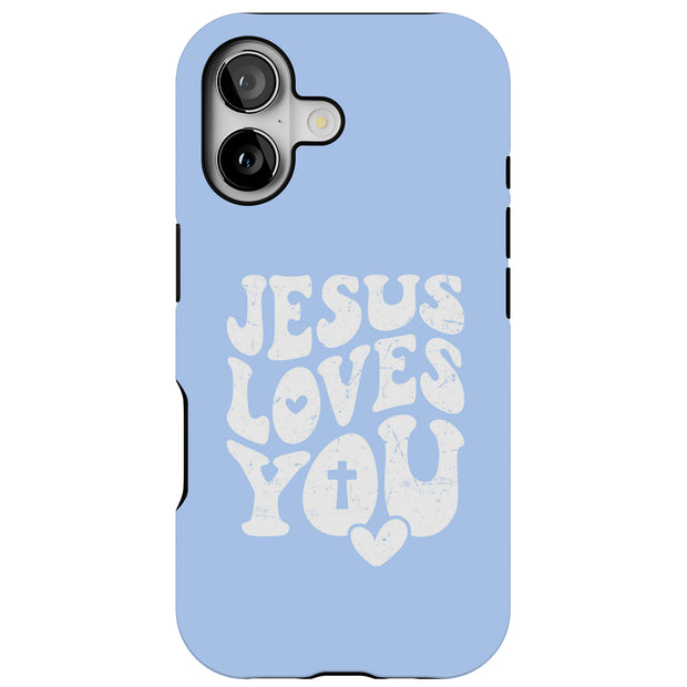 Jesus Love U 1 Tough Cases For Apple iPhone (17, 16, 15, 14, 13, 12, 11, X, SE, 8, 7/ Air, Plus, Pro, Max, Mini, XR, XS), Print in USA