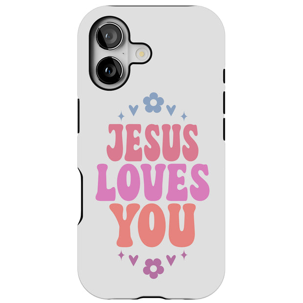 Jesus Love U 2 Tough Cases For Apple iPhone (17, 16, 15, 14, 13, 12, 11, X, SE, 8, 7/ Air, Plus, Pro, Max, Mini, XR, XS), Print in USA