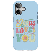 Jesus Love U 3 Tough Cases For Apple iPhone (17, 16, 15, 14, 13, 12, 11, X, SE, 8, 7/ Air, Plus, Pro, Max, Mini, XR, XS), Print in USA