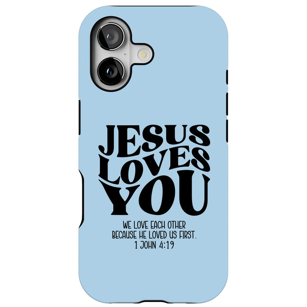 Jesus Love U 4 Tough Cases For Apple iPhone (17, 16, 15, 14, 13, 12, 11, X, SE, 8, 7/ Air, Plus, Pro, Max, Mini, XR, XS), Print in USA