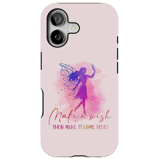 Make Wish Fairy Tough Cases For Apple iPhone (17, 16, 15, 14, 13, 12, 11, X, SE, 8, 7/ Air, Plus, Pro, Max, Mini, XR, XS), Print in USA