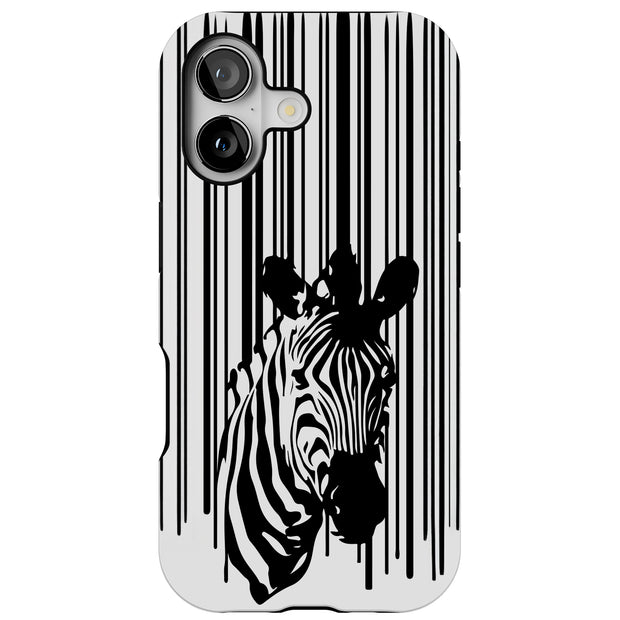 Zebra Bar Code Tough Cases For Apple iPhone (17, 16, 15, 14, 13, 12, 11, X, SE, 8, 7/ Air, Plus, Pro, Max, Mini, XR, XS), Print in USA