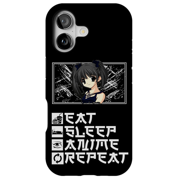 Eat and Anime Tough Cases For Apple iPhone (17, 16, 15, 14, 13, 12, 11, X, SE, 8, 7/ Air, Plus, Pro, Max, Mini, XR, XS), Print in USA