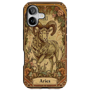 Zodiac Aries Tough Cases For Apple iPhone (17, 16, 15, 14, 13, 12, 11, X, SE, 8, 7/ Air, Plus, Pro, Max, Mini, XR, XS), Print in USA