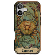 Zodiac Cancer Tough Cases For Apple iPhone (17, 16, 15, 14, 13, 12, 11, X, SE, 8, 7/ Air, Plus, Pro, Max, Mini, XR, XS), Print in USA