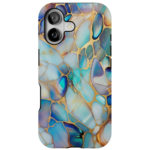 mosaic opal 1 Tough Cases For Apple iPhone (17, 16, 15, 14, 13, 12, 11, X, SE, 8, 7/ Air, Plus, Pro, Max, Mini, XR, XS), Print in USA