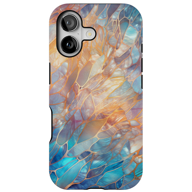 mosaic opal 2 Tough Cases For Apple iPhone (17, 16, 15, 14, 13, 12, 11, X, SE, 8, 7/ Air, Plus, Pro, Max, Mini, XR, XS), Print in USA