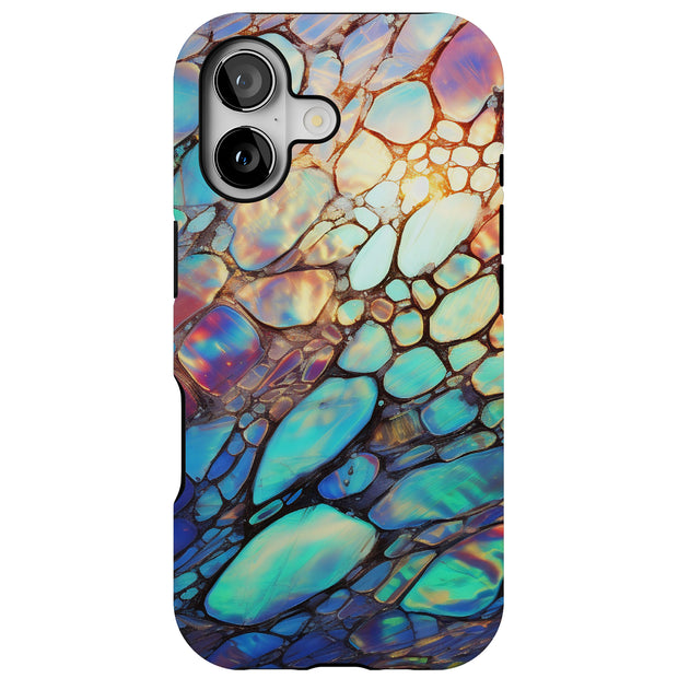 mosaic opal 3 Tough Cases For Apple iPhone (17, 16, 15, 14, 13, 12, 11, X, SE, 8, 7/ Air, Plus, Pro, Max, Mini, XR, XS), Print in USA