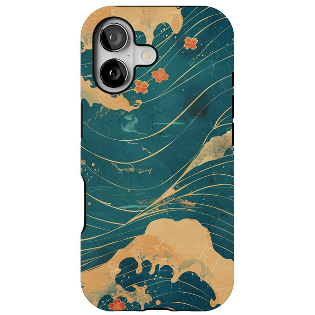 Japanese Wave 10 Tough Cases For Apple iPhone (17, 16, 15, 14, 13, 12, 11, X, SE, 8, 7/ Air, Plus, Pro, Max, Mini, XR, XS), Print in USA