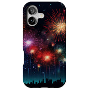 Firework Skyline Tough Cases For Apple iPhone (17, 16, 15, 14, 13, 12, 11, X, SE, 8, 7/ Air, Plus, Pro, Max, Mini, XR, XS), Print in USA