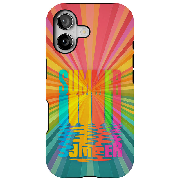 Colorful Summer Tough Cases For Apple iPhone (17, 16, 15, 14, 13, 12, 11, X, SE, 8, 7/ Air, Plus, Pro, Max, Mini, XR, XS), Print in USA