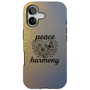 Peace Harmony Tough Cases For Apple iPhone (17, 16, 15, 14, 13, 12, 11, X, SE, 8, 7/ Air, Plus, Pro, Max, Mini, XR, XS), Print in USA