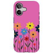 Vivid Wild Flowers Tough Cases For Apple iPhone (17, 16, 15, 14, 13, 12, 11, X, SE, 8, 7/ Air, Plus, Pro, Max, Mini, XR, XS), Print in USA