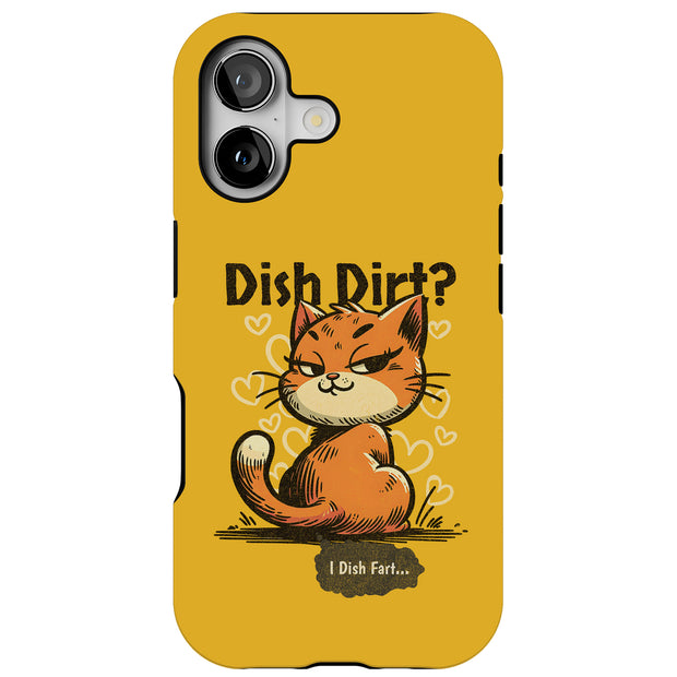 Snarky Cat Fart Tough Cases For Apple iPhone (17, 16, 15, 14, 13, 12, 11, X, SE, 8, 7/ Air, Plus, Pro, Max, Mini, XR, XS), Print in USA