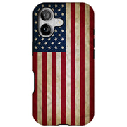 American Flag Tough Cases For Apple iPhone (17, 16, 15, 14, 13, 12, 11, X, SE, 8, 7/ Air, Plus, Pro, Max, Mini, XR, XS), Print in USA