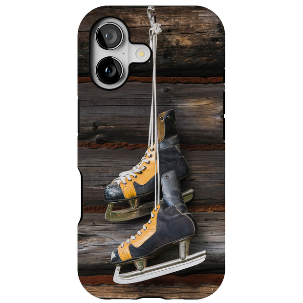 Hockey Skates Tough Cases For Apple iPhone (17, 16, 15, 14, 13, 12, 11, X, SE, 8, 7/ Air, Plus, Pro, Max, Mini, XR, XS), Print in USA