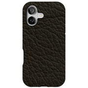 Black Leather Tough Cases For Apple iPhone (17, 16, 15, 14, 13, 12, 11, X, SE, 8, 7/ Air, Plus, Pro, Max, Mini, XR, XS), Print in USA