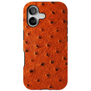 Orange Ostrich Tough Cases For Apple iPhone (17, 16, 15, 14, 13, 12, 11, X, SE, 8, 7/ Air, Plus, Pro, Max, Mini, XR, XS), Print in USA