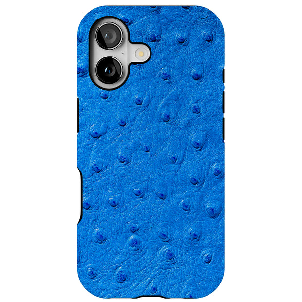 Blue Ostrich Tough Cases For Apple iPhone (17, 16, 15, 14, 13, 12, 11, X, SE, 8, 7/ Air, Plus, Pro, Max, Mini, XR, XS), Print in USA