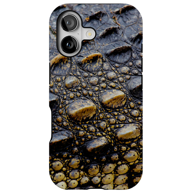 Black Crocodile Tough Cases For Apple iPhone (17, 16, 15, 14, 13, 12, 11, X, SE, 8, 7/ Air, Plus, Pro, Max, Mini, XR, XS), Print in USA