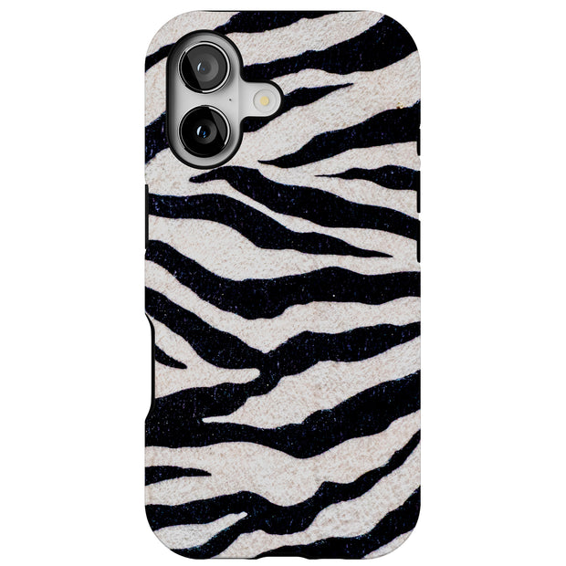 Zebra Stripe 1 Tough Cases For Apple iPhone (17, 16, 15, 14, 13, 12, 11, X, SE, 8, 7/ Air, Plus, Pro, Max, Mini, XR, XS), Print in USA