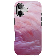 Pink Feather Tough Cases For Apple iPhone (17, 16, 15, 14, 13, 12, 11, X, SE, 8, 7/ Air, Plus, Pro, Max, Mini, XR, XS), Print in USA