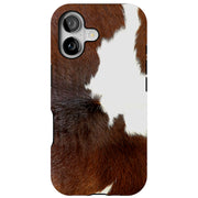 Dairy Cow Fur Tough Cases For Apple iPhone (17, 16, 15, 14, 13, 12, 11, X, SE, 8, 7/ Air, Plus, Pro, Max, Mini, XR, XS), Print in USA