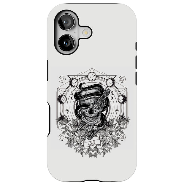 Skull Snake Tough Cases For Apple iPhone (17, 16, 15, 14, 13, 12, 11, X, SE, 8, 7/ Air, Plus, Pro, Max, Mini, XR, XS), Print in USA