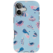 SeaShells Clams Tough Cases For Apple iPhone (17, 16, 15, 14, 13, 12, 11, X, SE, 8, 7/ Air, Plus, Pro, Max, Mini, XR, XS), Print in USA
