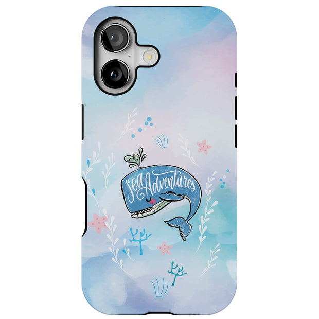 Adventure Whale Tough Cases For Apple iPhone (17, 16, 15, 14, 13, 12, 11, X, SE, 8, 7/ Air, Plus, Pro, Max, Mini, XR, XS), Print in USA