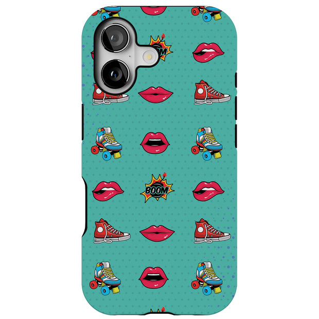 Skate Lips Tough Cases For Apple iPhone (17, 16, 15, 14, 13, 12, 11, X, SE, 8, 7/ Air, Plus, Pro, Max, Mini, XR, XS), Print in USA