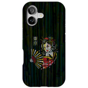 Geisha Bamboo Tough Cases For Apple iPhone (17, 16, 15, 14, 13, 12, 11, X, SE, 8, 7/ Air, Plus, Pro, Max, Mini, XR, XS), Print in USA