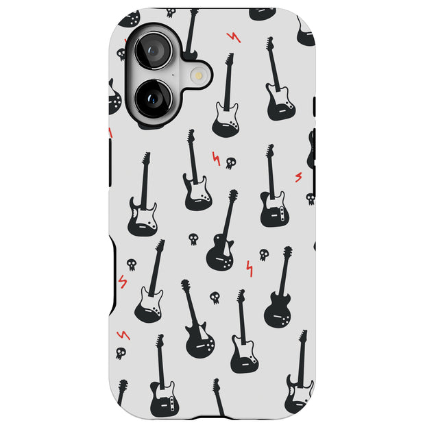 Rock Guitar Tough Cases For Apple iPhone (17, 16, 15, 14, 13, 12, 11, X, SE, 8, 7/ Air, Plus, Pro, Max, Mini, XR, XS), Print in USA