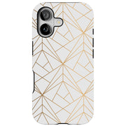 Golden Pattern Tough Cases For Apple iPhone (17, 16, 15, 14, 13, 12, 11, X, SE, 8, 7/ Air, Plus, Pro, Max, Mini, XR, XS), Print in USA