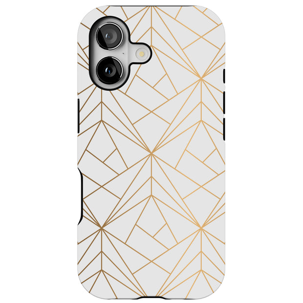Golden Pattern Tough Cases For Apple iPhone (17, 16, 15, 14, 13, 12, 11, X, SE, 8, 7/ Air, Plus, Pro, Max, Mini, XR, XS), Print in USA