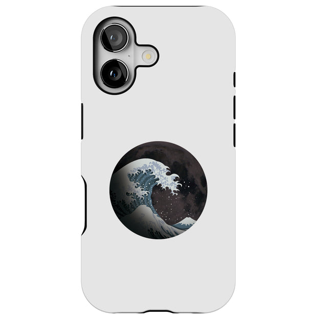 Great Wave Moon Tough Cases For Apple iPhone (17, 16, 15, 14, 13, 12, 11, X, SE, 8, 7/ Air, Plus, Pro, Max, Mini, XR, XS), Print in USA