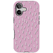 Confetti Pink Tough Cases For Apple iPhone (17, 16, 15, 14, 13, 12, 11, X, SE, 8, 7/ Air, Plus, Pro, Max, Mini, XR, XS), Print in USA