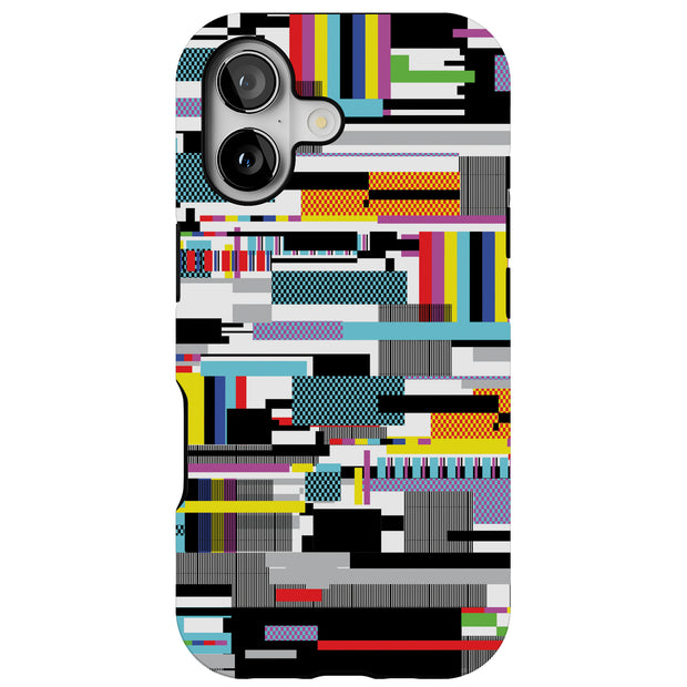 Digital Glitch Tough Cases For Apple iPhone (17, 16, 15, 14, 13, 12, 11, X, SE, 8, 7/ Air, Plus, Pro, Max, Mini, XR, XS), Print in USA