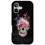 Flower Skull Tough Cases For Apple iPhone (17, 16, 15, 14, 13, 12, 11, X, SE, 8, 7/ Air, Plus, Pro, Max, Mini, XR, XS), Print in USA