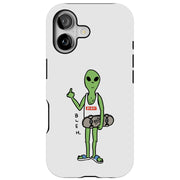 Bleh Alien Wht Tough Cases For Apple iPhone (17, 16, 15, 14, 13, 12, 11, X, SE, 8, 7/ Air, Plus, Pro, Max, Mini, XR, XS), Print in USA
