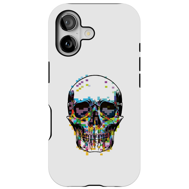 Pixel Skull Tough Cases For Apple iPhone (17, 16, 15, 14, 13, 12, 11, X, SE, 8, 7/ Air, Plus, Pro, Max, Mini, XR, XS), Print in USA