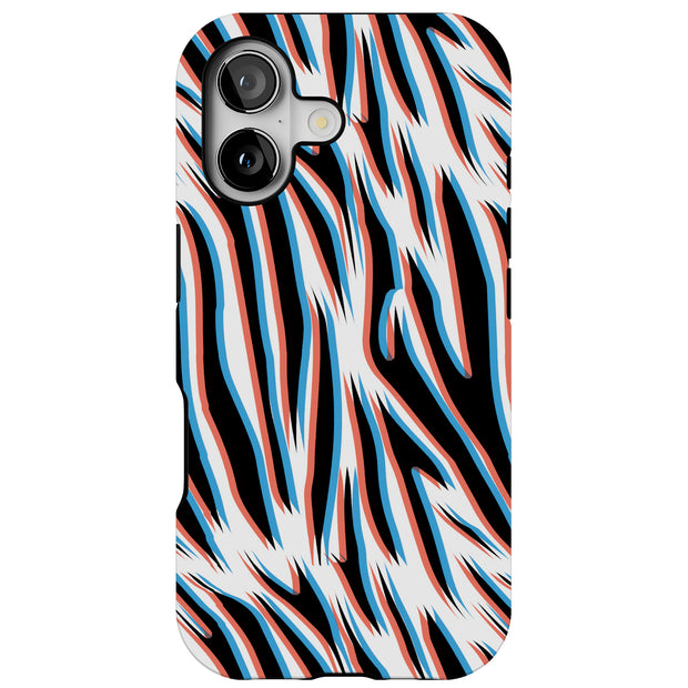 3D Zebra 3 Tough Cases For Apple iPhone (17, 16, 15, 14, 13, 12, 11, X, SE, 8, 7/ Air, Plus, Pro, Max, Mini, XR, XS), Print in USA