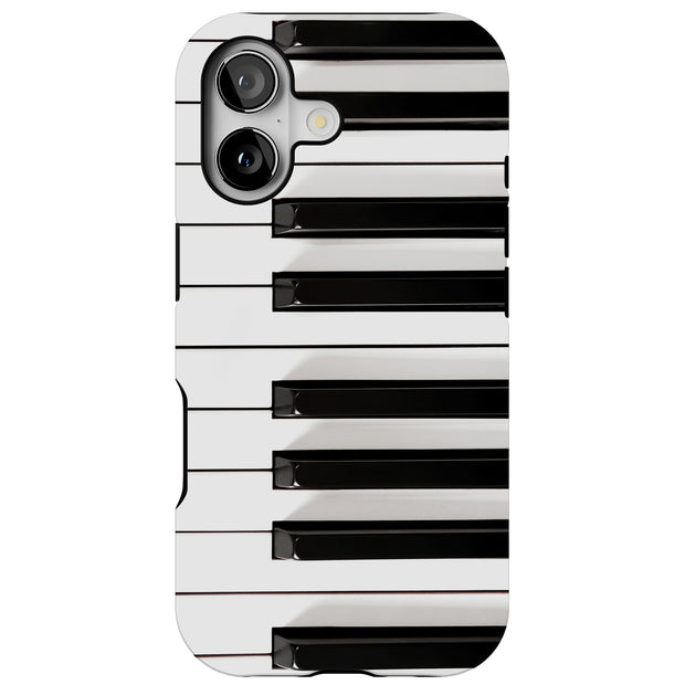 Piano Keys Tough Cases For Apple iPhone (17, 16, 15, 14, 13, 12, 11, X, SE, 8, 7/ Air, Plus, Pro, Max, Mini, XR, XS), Print in USA