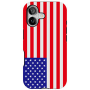 Flag America Tough Cases For Apple iPhone (17, 16, 15, 14, 13, 12, 11, X, SE, 8, 7/ Air, Plus, Pro, Max, Mini, XR, XS), Print in USA