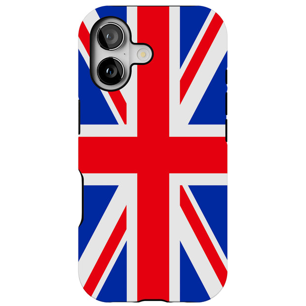 Flag UK Tough Cases For Apple iPhone (17, 16, 15, 14, 13, 12, 11, X, SE, 8, 7/ Air, Plus, Pro, Max, Mini, XR, XS), Print in USA