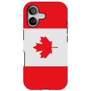 Flag Canada Tough Cases For Apple iPhone (17, 16, 15, 14, 13, 12, 11, X, SE, 8, 7/ Air, Plus, Pro, Max, Mini, XR, XS), Print in USA