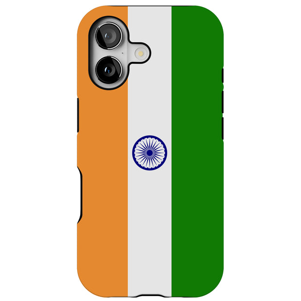 Flag India Tough Cases For Apple iPhone (17, 16, 15, 14, 13, 12, 11, X, SE, 8, 7/ Air, Plus, Pro, Max, Mini, XR, XS), Print in USA