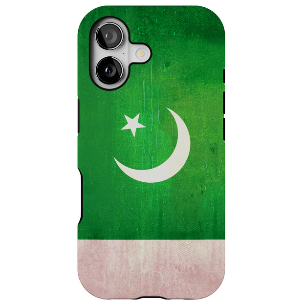 Pakistan Flag Tough Cases For Apple iPhone (17, 16, 15, 14, 13, 12, 11, X, SE, 8, 7/ Air, Plus, Pro, Max, Mini, XR, XS), Print in USA