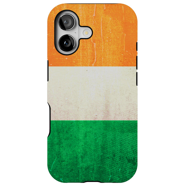 Ireland Flag  Tough Cases For Apple iPhone (17, 16, 15, 14, 13, 12, 11, X, SE, 8, 7/ Air, Plus, Pro, Max, Mini, XR, XS), Print in USA